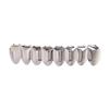 Gold Silver Plated HIP HOP Teeth Grillz Top & Bottom Grills Set With Silicone Real Shiny Vampire Tooth Sets