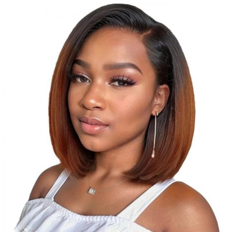Wigs Women In Middle BoBo Hair Short Brown Wig Model Straight