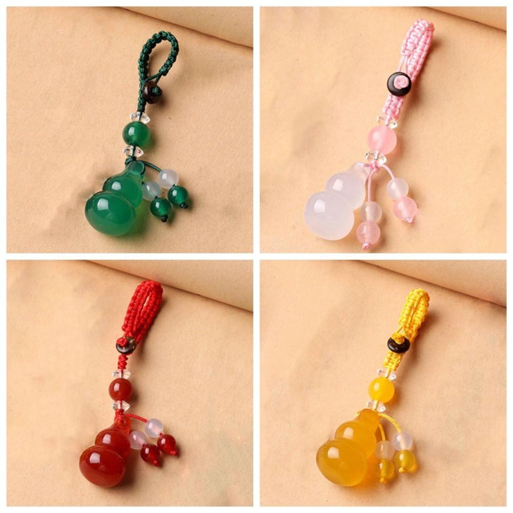 Road Protection Gourd Gourd Keychain Good Moral Chalcedony Gourd Keychain Pendant Car Pendant