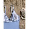 New Sexy Striped Frilled Strappy Women Swimwear One Piece Swimsuit Female Monokini Padded Bather Bathing Suit