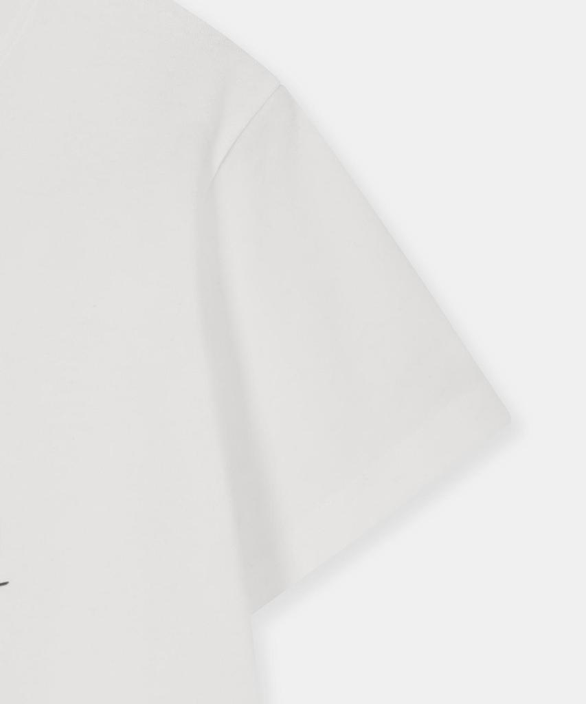 FALLETT Night Nero Crop Short Sleeve Tee White