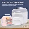 Transparent Waterproof Toiletry Bag Hard Shell Storage Case with Mesh Pocket Travel Organizer with Handle Dry