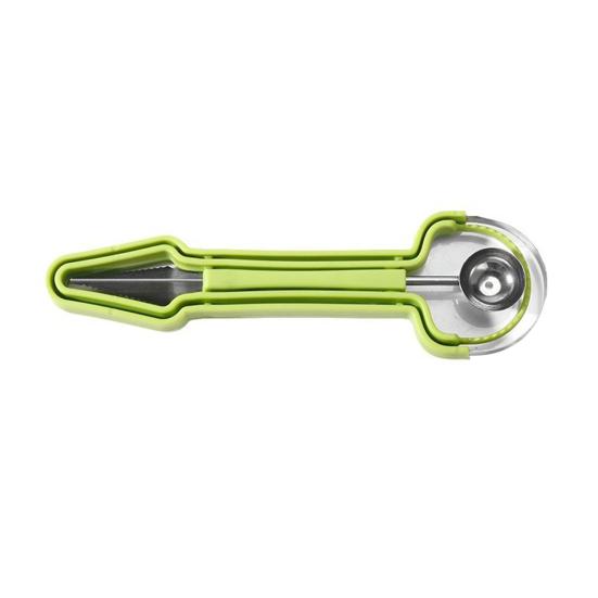 3-in-1 Fruit Ball Scooper Melon Baller Scoop Pulp Separator Stainless Steel Fruit Carving Tools for Cantaloupe Watermelon