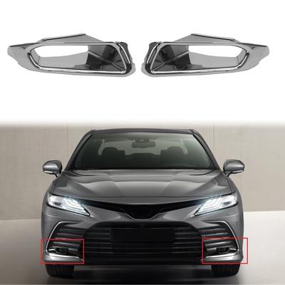 For Toyota Camry ABS Chrome Front Fog Light Lamp Cover Trim Foglight Bezel Decoration Frame Style A