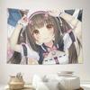 1Pc Nekopara Anime Decor Tapestry Chocola Cat Girl Themed Wall Hanging Decorative Wall Cloth Cute Cat Ear Maid Character Design