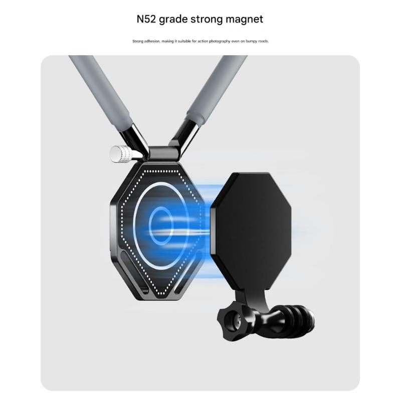 Adjustable Neck Strap Magnetic Chest Mount for ACTION 5/4/3 Cameras Quick Release Comfort Fit and Multi Angle Adjustment