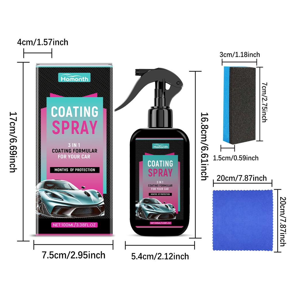 HOMONTH car coating spray car paint coating agent car wax polish maintenance anti-fouling anti-dirty protective wax