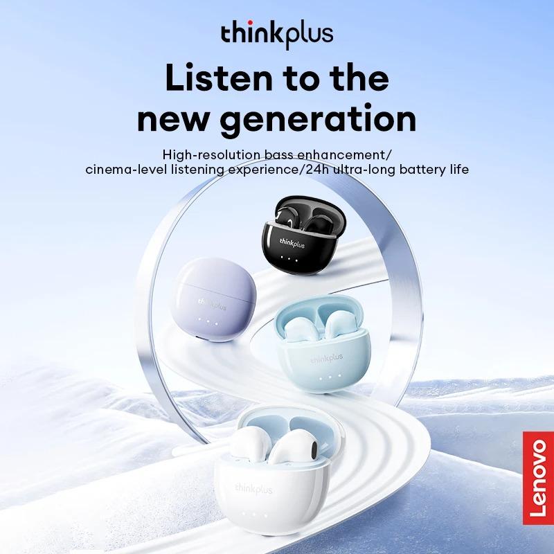 Original Lenovo LP2 Pro TWS Bluetooth 5.4 Earphones 18H Long Standby Time Headphone Cinema-quality Sound Dustproof Headset
