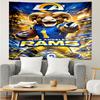 Los Angeles Rams logo Tapestry for Bedroom Aesthetic Classroom Tapestries Wall Hanging for Living Room Dorm Office,Ideal Creative Gift