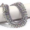 4/6/8mm Transparent Purple Faceted Crystal Beads Abacus Glass Loose Beads For Jewelry Making DIY Bracelet Necklace Accessories