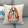Housse de coussin en lin Motifs Bouledogues Carlins Style Chien Bull Terrier Décoration de Maison Salon Canapé Coussins d'appoint Housse 45X45cm