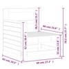 Garden Sofa with Armrests 69 X 62 X 70.5 Cm Solid Pine Wood