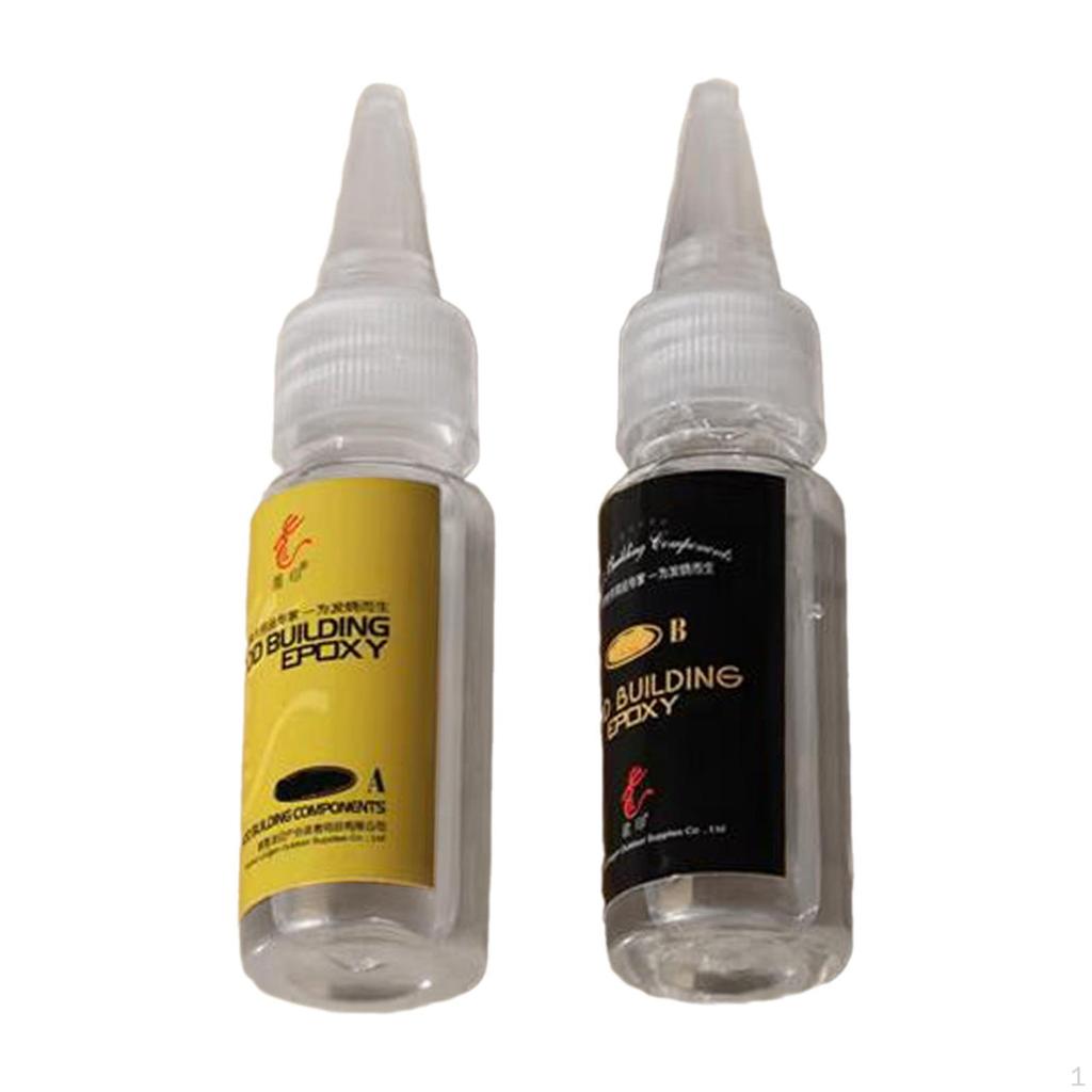 2 Pieces Fishing Rod Epoxy Glue Repair Ab Accs for DIY Rods Card Holder Guide