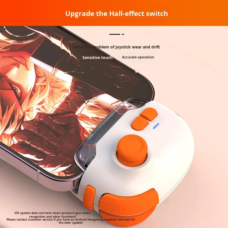 Professional Type-C Mobile Phone Grip Rocker Gamepad Joystick Gaming Trigger With Charging Port for IOS Android