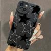 Star Pattern Design Protective Cover for iPhone 17 16 15 14 13 12 11 16E Series Pro Max Plus