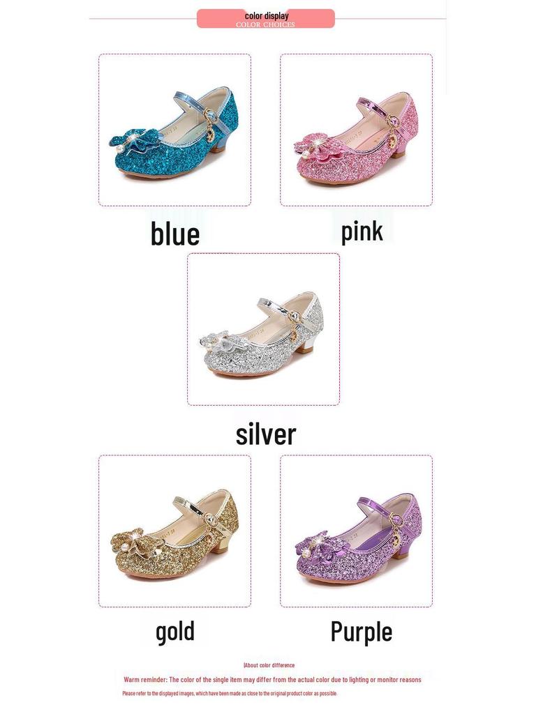 Girls' Golden Korean-Style High Heels for Spring/Autumn – Fashionable Performance Shoes