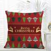 Classic Casual Daily Merry Christmas Art Cushion Cover Daily Washable Linen Pillowcase Soft For Sofa Bed Home Room Decor