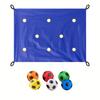 A Team Activity with 1pc Blue Cave Cloth Throwing Balls, Suitable for Work, Leisure, and Family Matches, Equipped with 6 Balls.
