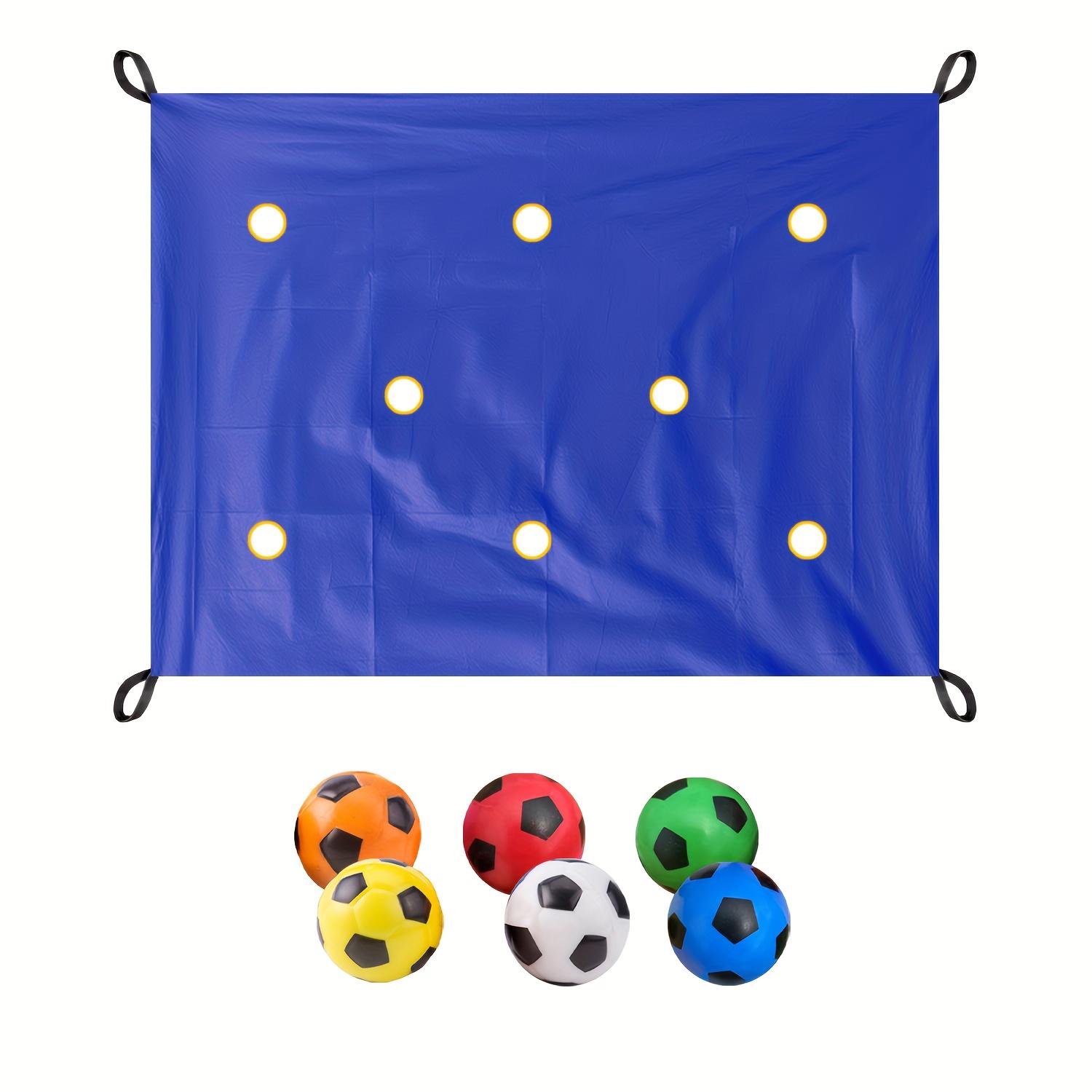 

A Team Activity with 1pc Blue Cave Cloth Throwing Balls, Suitable for Work, Leisure, and Family Matches, Equipped with 6 Balls.