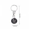 2/6Pcs Trolley Tokens Keychains Universal Small Metal Stainless Steel Portable Shopping Cart Tokens Key Ring Ornament Decoration