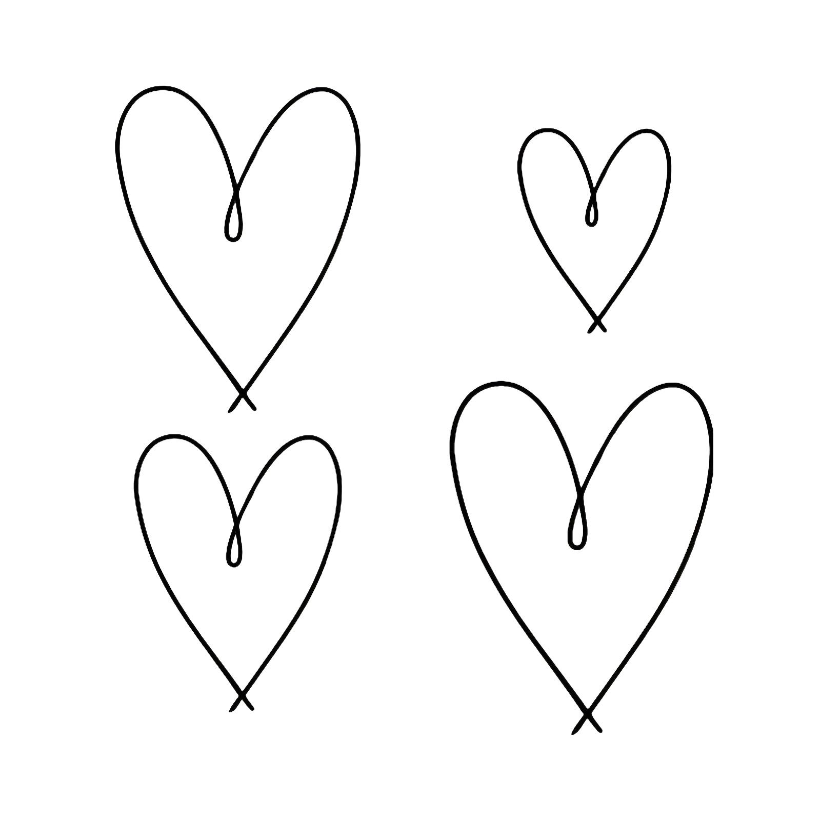 

4 PCS Metal Heart Wall Art Abstract Cutout Minimalist Wall Decor for Living Room Bedroom Hanging Decorations