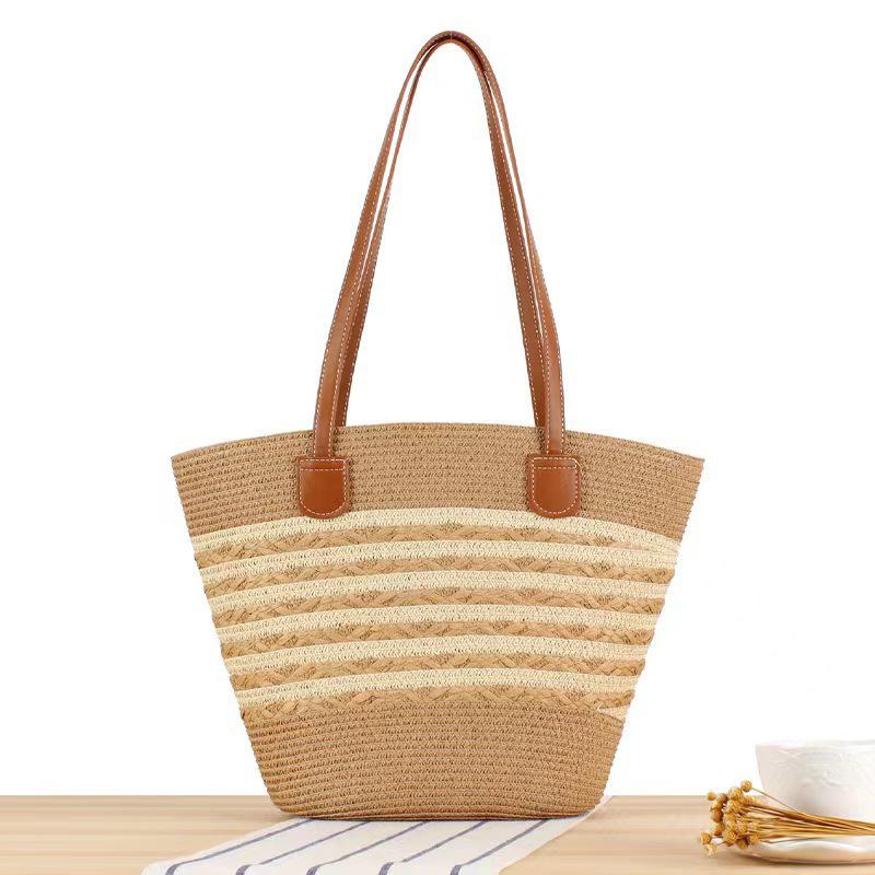Women's Summer Straw Tote - Large Capacity, High-Grade, Beach Shoulder Handbag