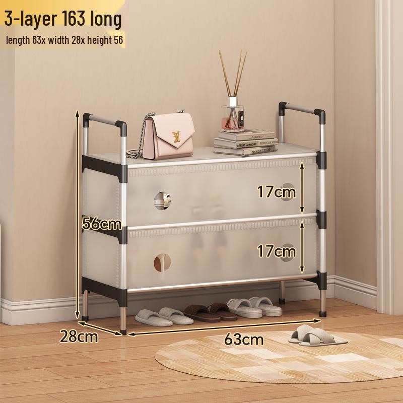 Platzsparendes Mehrschicht-Schuhregal mit Staubschutz für Wohnheime