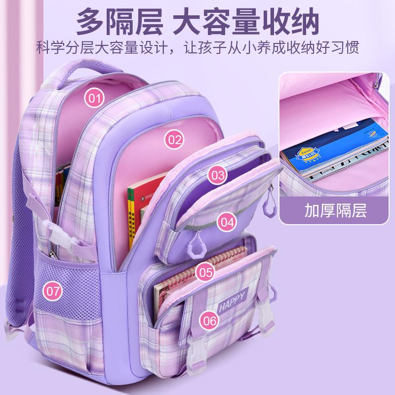 Elementary School Girls, Grades 1, 2, 3 To 6, Children'S Schoolbag, Shoulder Spine Protection, Weight Reduction, Girls' Backpack, Shoulder