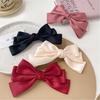 Satin solid color bow hair clip women Korean fashion duckbill clip hair clip hair accessories
