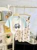 Summer Cartoon Short-Sleeve Pajama Set for Boys & Girls - Lightweight Home Wear for Children & Babies