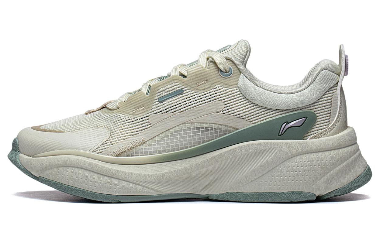 Li Ning Мягкие нескользящие низкие повседневные кроссовки женские Зеленые AGLT052-2 36