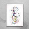Music Notation Equipment Watercolor Poster Print Music Art Vintage Picture Wall Art Canvas Painting for Home Room Decor Cuadros