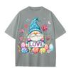 Boys And Girls Casual Loose Easter Print T-Shirt Round Neck Pullover Short Sleeve Top