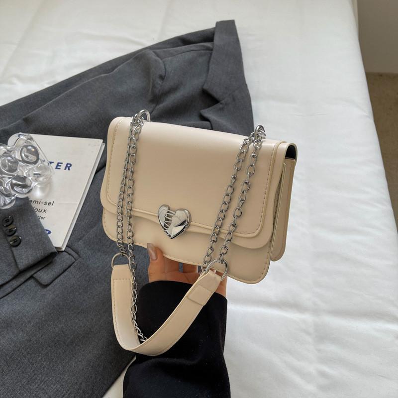 Trendige Street Style Pu-Leder Schultertasche Für Damen Schick Frühling 2024 Quadratisch Crossbody