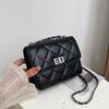Mini silver bag women's 2025 new trendy fashion high-end diamond chain bag single shoulder crossbody small square bag