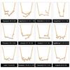Women Necklace Zircon Pendant Twelve  Short Clavicle Chain