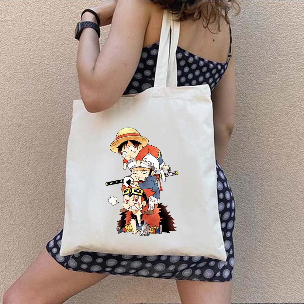 One Piece Luffy Aufdruck ein Schulter Canvas Tasche 7540