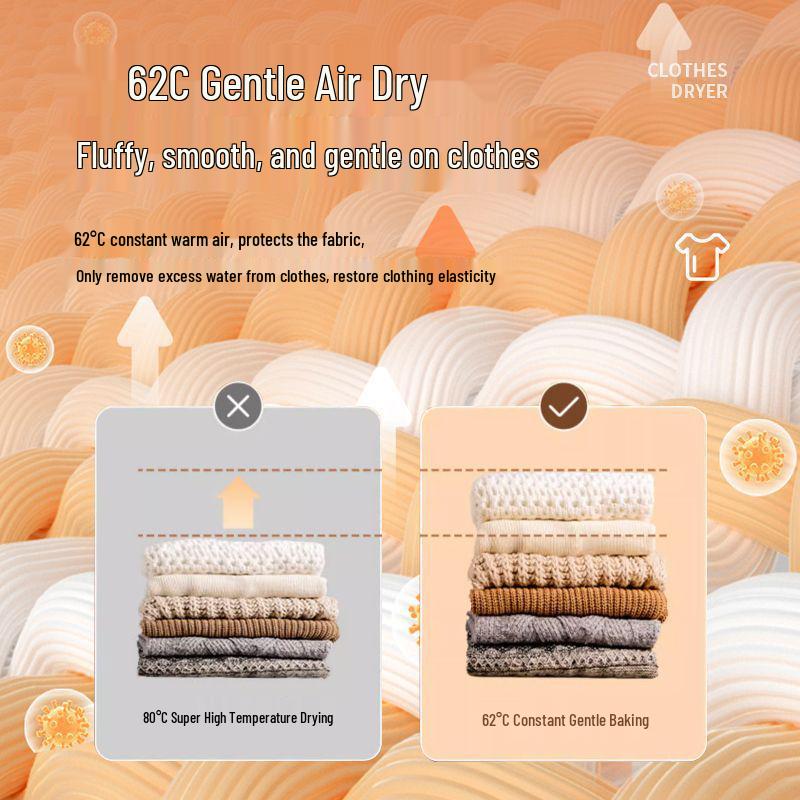Large Capacity Home & Dormitory Clothes Dryer - Quick Dry, Compact, Round Design