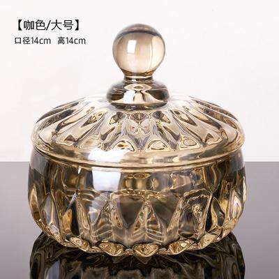 Bonbonnière en verre cristal de style européen créatif, pot à sucre ménager transparent, bouteilles de stockage de collations avec couvercle, pot de stockage