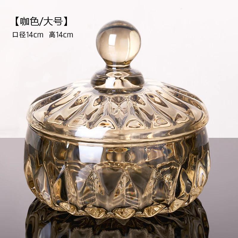

Креативна європейська кришталева скляна цукерниця, прозора домашня банка для цукру, пляшки для зберігання снеків з кришкою, банка для зберігання