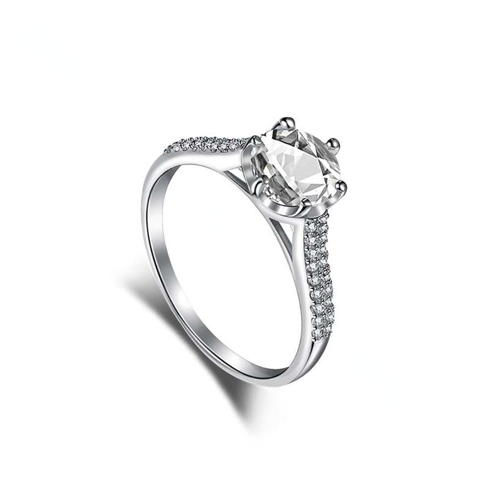 

Танцизное женское классическое кольцо из стерлингового серебра 925 пробы с цирконом, женские ювелирные изделия, свадебное обещание, подарок для вечеринки 10 серебряный