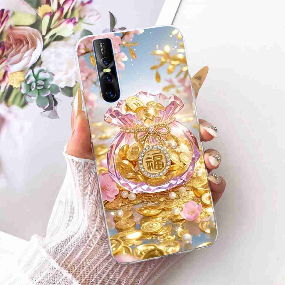 For Vivo V15 Pro Casing Soft Silicone Colorful Butterfly Cover For Vivo V 15 V15 VivoV15 Pro Fundas Capa Full Protective Case