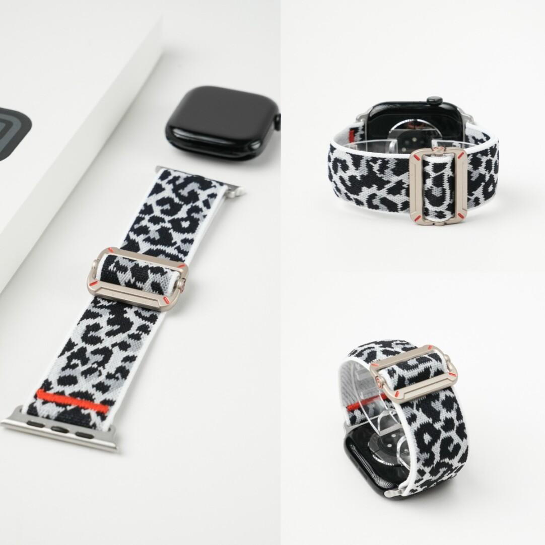 

Nylon Strap for Apple Watch Ultra 3 49mm 46mm 42mm 44mm 40mm 41mm Leopard Pattern Band for IWatch Series 11 10 9 8 7 SE 3 6 5 4 38 40 41 S11-10-42mm