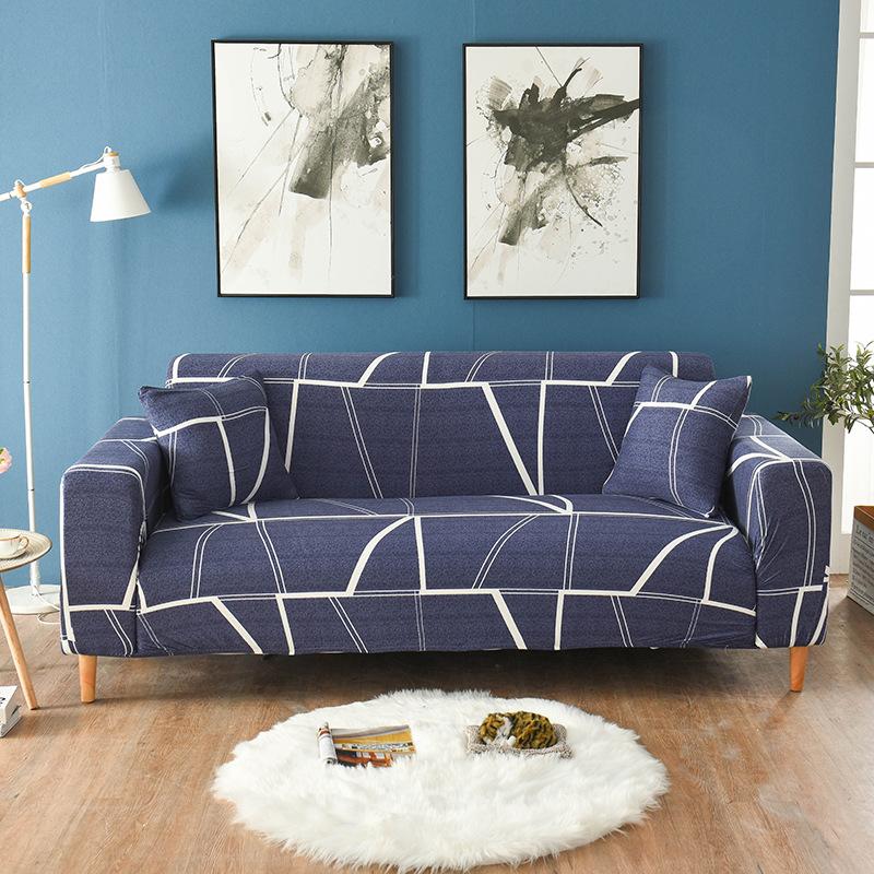 1PC Soft Stretch Sofa Slipcover with Elastic Loop Removable Sofa Cover, Couch Cover Furniture Protector for Bedroom Office Living Room Home Decor