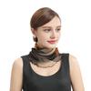 Women Floral Chiffon Ring Scarf Neck Guard False Collar Elastic Bib Wraps Travel Scarf Versatile Accessory