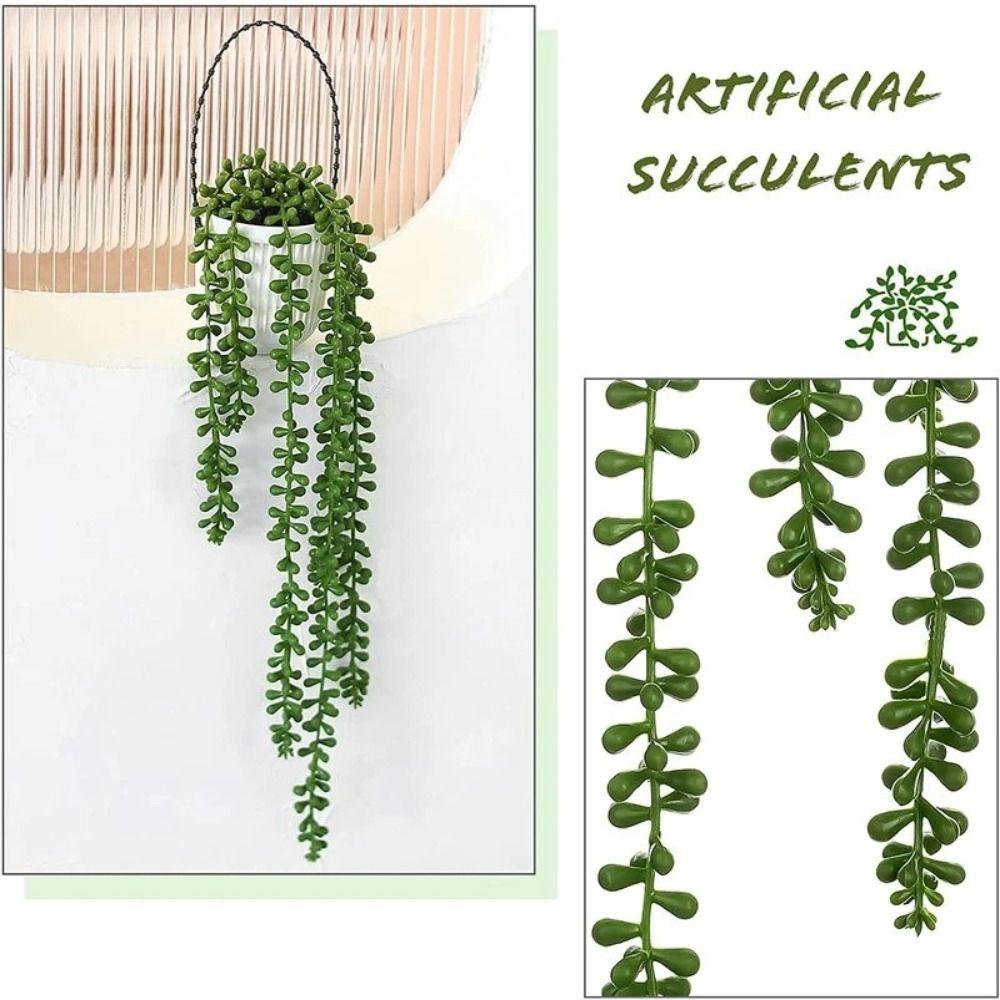 Rattan Bonsai Hanging Wall Plants False Potted Artificial Succulents Hanging Potted Ornaments