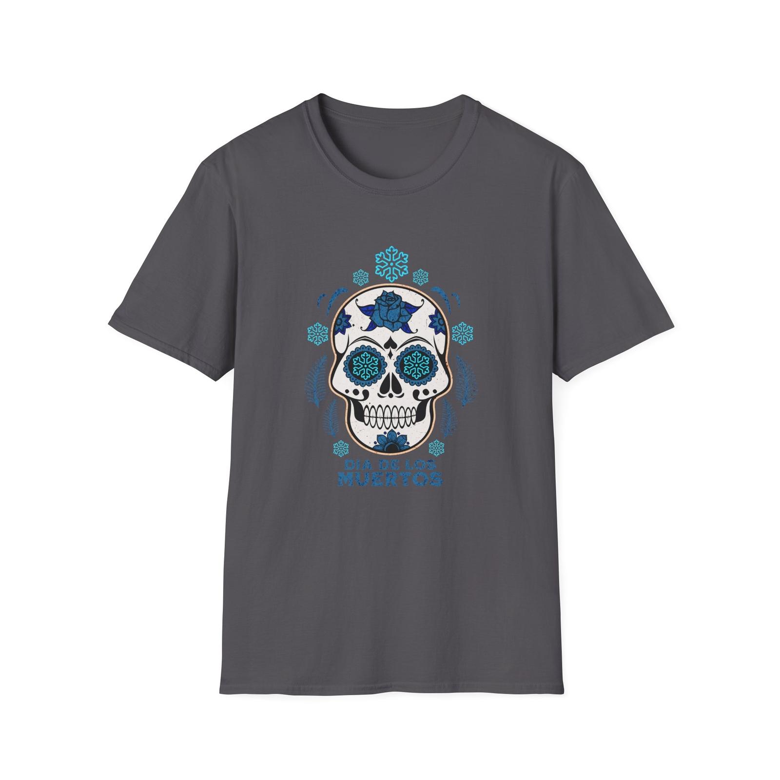 Dia de Los Muertos Skiing & Snowboarding Snowflake T-Shirt S