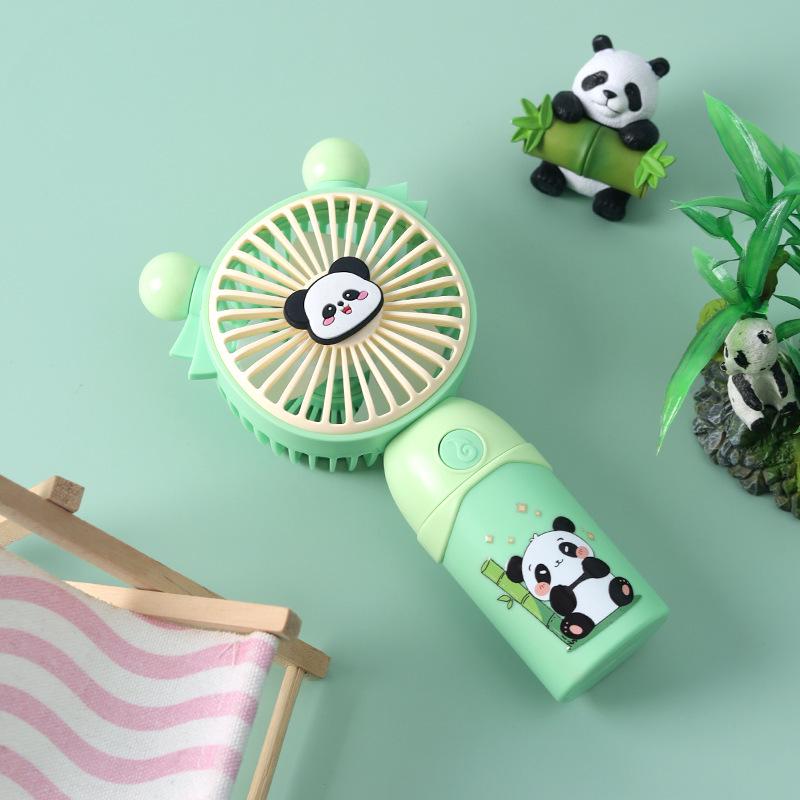 Portable Cartoon Panda USB Rechargeable Handheld Fan - Perfect Summer Gift for Students Factory/Wholesale/Export