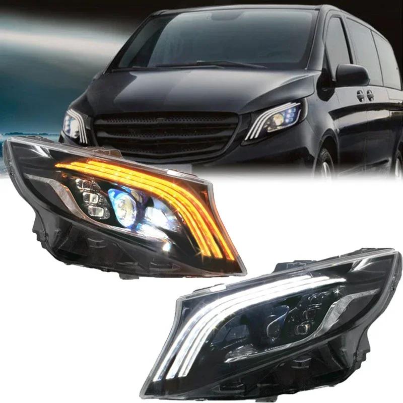 btxrjg1 Pair LED Headlights For Mercedes Benz Metris Vito W447 2016-2022 Front DRL Turn Signal Lights Assembly Car Accessories