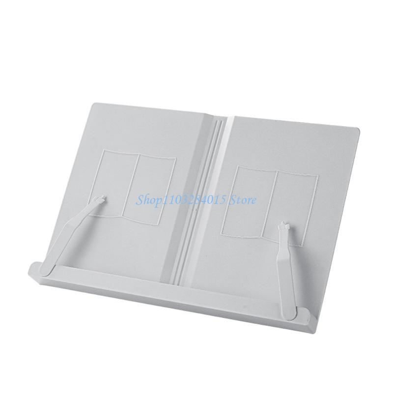 R6FF Folding Textbook Stand with Page Clip Reading Reading Stand 6 Angles Adjustable Textbook Stand for Textbook Music Scores